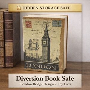 Jssmst Diversion Book Safe with Key Lock – London Bridge Design